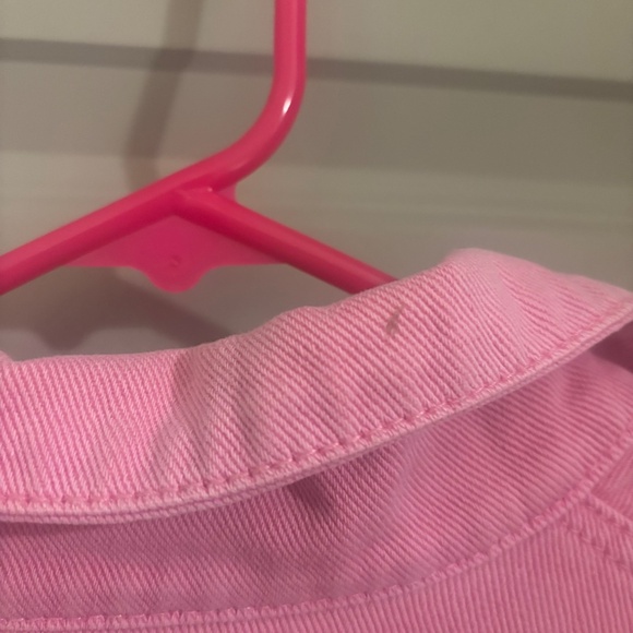 Pink Distressed Rhinestone Denim Jacket - Size Medium - Picture 5 of 5